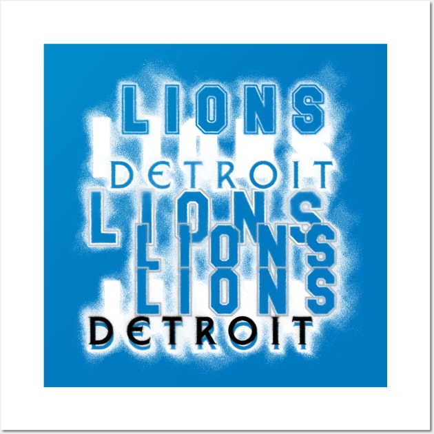 Detroit Lioooons 20 Wall Art by Very Simple Graph